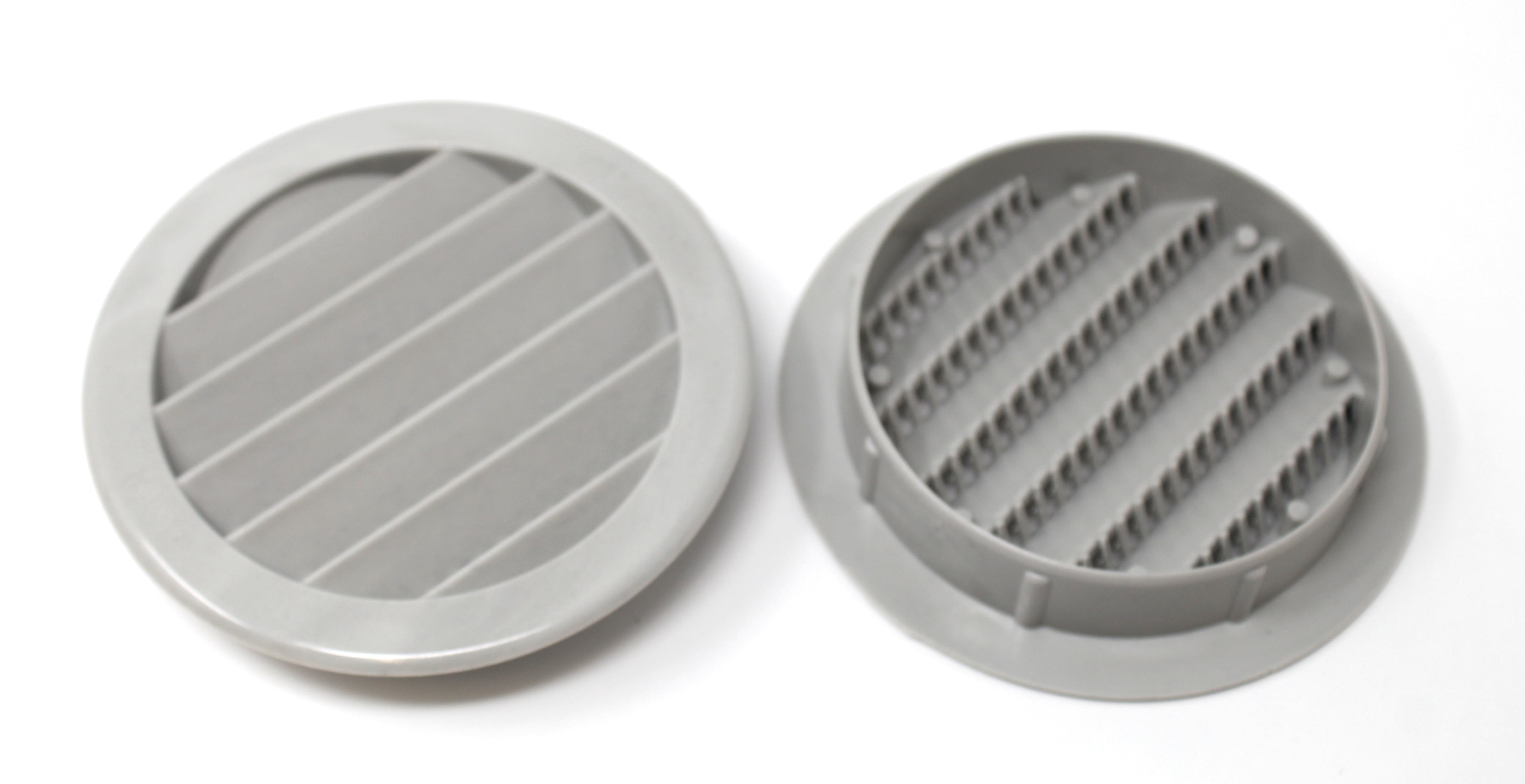 16 Pack 3" Grey Round Plastic Louver Soffit Air Vent