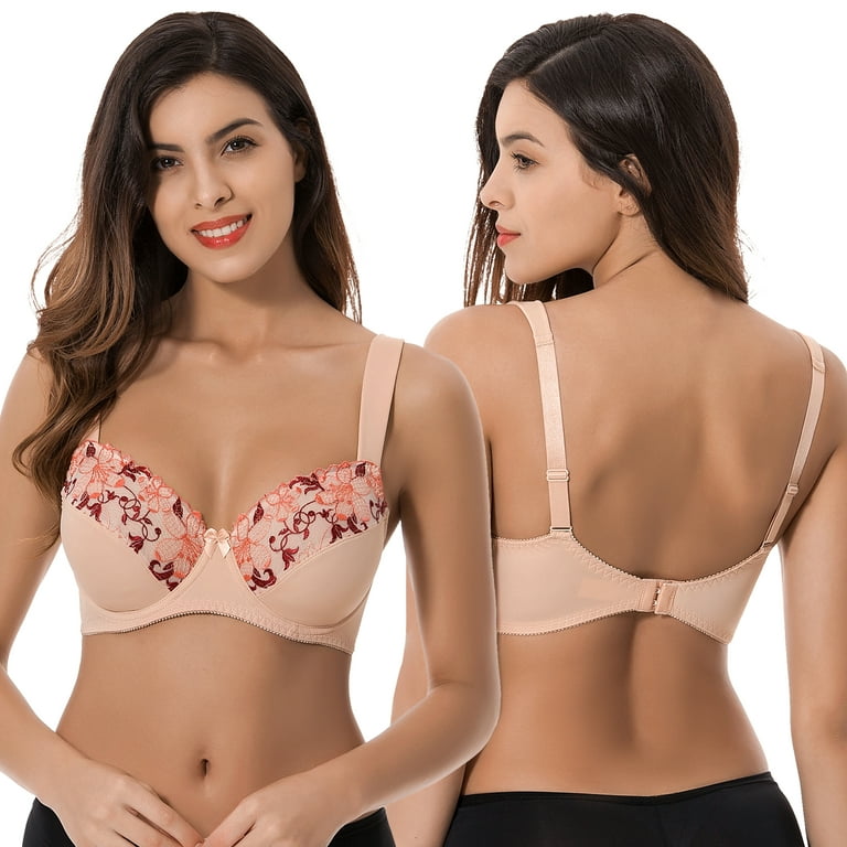 Curve Muse Plus Size Minimizer Underwire Unlined Bras with