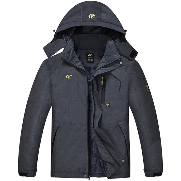 YuKaiChen Mens Waterproof Ski Snowboard Jacket Windproof Winter Mountain Snow Coat Army L