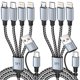 thumbnail image 1 of MPATIBY Cable de carga múltiple 4 en 2, doble IP, 1,5 m, paquete de 2, 1 of 7