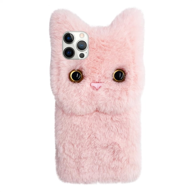 CUBIERTA DE TELÉFONO DE PELUJERA COQUILLO PROTECTOR DE TELÉFONO CAT COMPRANTE COMPATIBLE PARA IPHONE 11 PRO