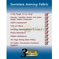 thumbnail image 2 of SunWave- RV Awning Fabric Replacement | RV Electric Awning Fabric Replacement | Premium Vinyl RV Canopy | Awning Replacement (21', Teal Strip), 2 of 8