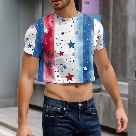 Mens 250th Anniversary Usa Shirts 4th Of July Boxy Crew Neck T Shirts 2026 Patriotic Stars Stripes Usa Flag Short Sleeve Cropped Graphic Tees S