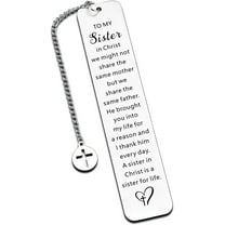 Sisters Gifts from Sister, Sister Religious Bookmark, Sister in Christ Gifts for Women, First Communion Gifts for Girls, Christian Gifts for Sisters, Sister Baptism Faith Confirmation Bookmark Gifts