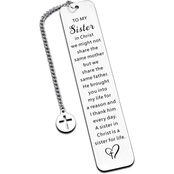 Sisters Gifts from Sister, Sister Religious Bookmark, Sister in Christ Gifts for Women, First Communion Gifts for Girls, Christian Gifts for Sisters, Sister Baptism Faith Confirmation Bookmark Gifts
