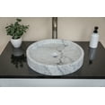 thumbnail image 5 of Eden Bath EB-S045CW-P 18 x 3 in. Low Round Vessel Sink - White Carrara Marble, 5 of 11