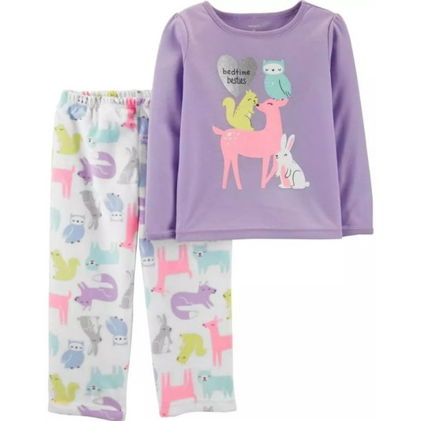 Carter's Girls' 2Piece Fleece Pajama Set Woodland Creatures 4T