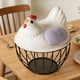 thumbnail image 1 of Uuiauoio Chicken Wire Egg Baskets, Rustic Metal Egg Baskets for Fresh Eggs, Egg Holder Countertop Basket with, 1 of 6