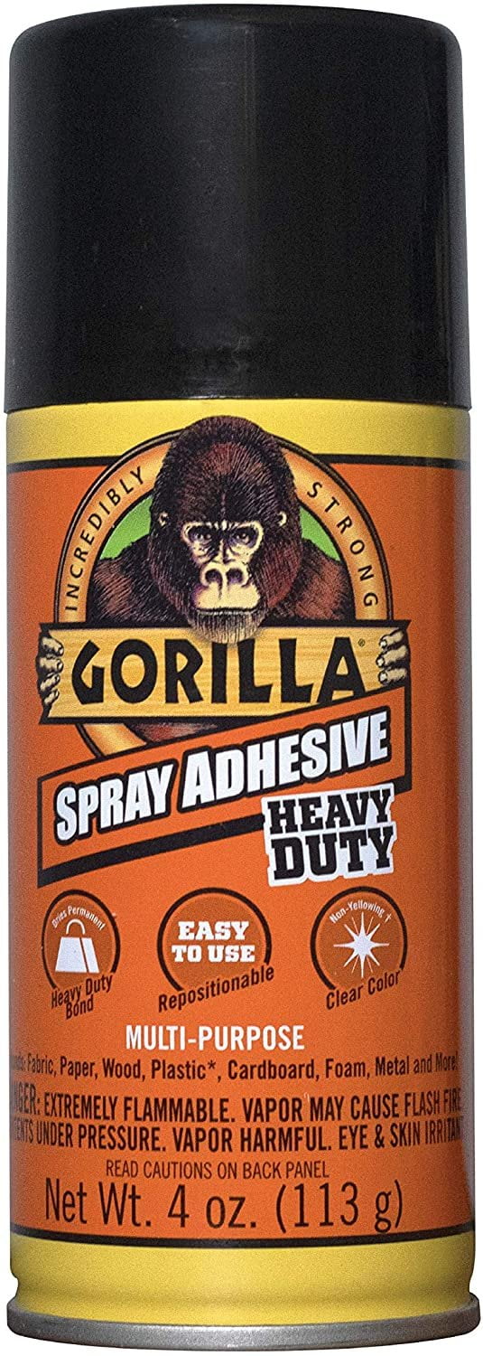 Gorilla Heavy Duty Spray Adhesive, Multipurpose and Repositionable, 4