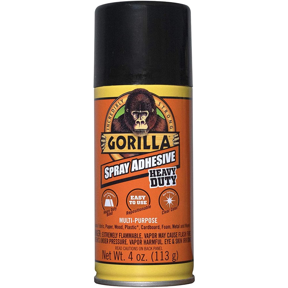 Gorilla Heavy Duty Spray Adhesive, Multipurpose and Repositionable, 4