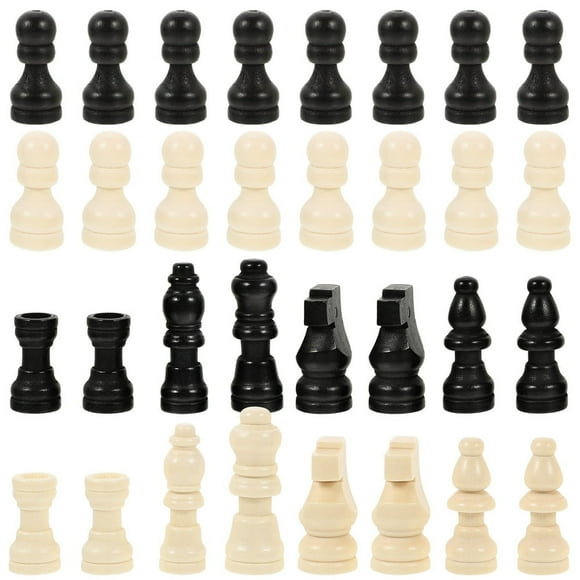 CUITING 2 Sets Wood Chess Set Mini Chess Set International Chess Pieces Small Chess Pieces for Chess Board