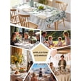 thumbnail image 5 of Green Coastal Table Cloth, Eucalyptus Leaves Summer Beach Starfish Waterproof Tablecloth for Rectangle Tables, Reusable Washable Fabric Table Cover for Restaurant Kitchen Dining Tables 54"x108", 5 of 6