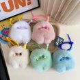thumbnail image 2 of Cute Imitation otter Rabbit Hair Ice Cream Clumsy Pendant Car Key Chain Bag Accessories Gift, 2 of 6