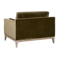 thumbnail image 6 of Pemberly Row 43" Olive Green Velvet Oak Sofa Chair With Bolsters, 6 of 7