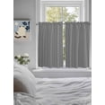 thumbnail image 4 of Tier Curtains 45 Inches Long, Black White Stripe Window Treatment Curtain Drapes, Modern Minimalist Geometric Striped Small Curtain Drapes for Bathroom Laundry Room, 27.5"x45", 2 Panels, 4 of 7