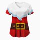 thumbnail image 1 of Tops de Enfermería de Navidad para mujer, uniforme de trabajo, Blusa de manga corta con cuello en V, ropa de enfermería, uniforme de túnica para enfermeras, 1 of 5