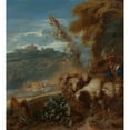thumbnail image 3 of Giovanni Benedetto Castiglione 15x16 Black Modern Framed Museum Art Print Titled - Roman Landscape with a Shepherd and Sheep (Late 1640S), 3 of 5