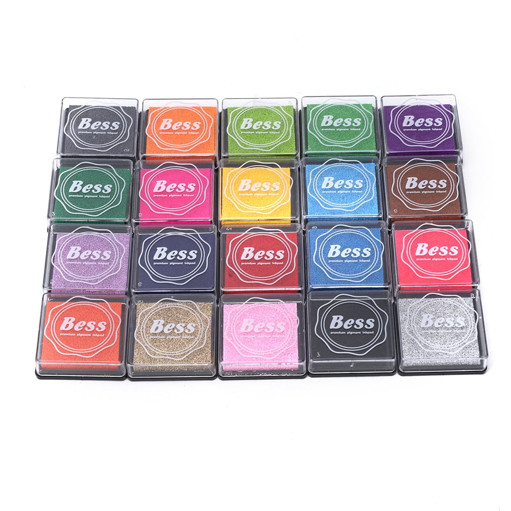 Kritne Coloured Ink Pad Kit 20 Colors Children Education Stamp Pad
