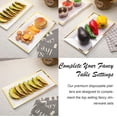 thumbnail image 4 of 30 Pcs Plastic Serving Tray Bulk White Gold Rim Elegant Rectangle Disposable Plastic Dessert Table Display Set Serving Trays Platter for Weddings Birthday Party Food Fruit Dessert 8 x 13 Inch, 4 of 4