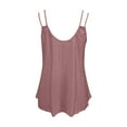 thumbnail image 5 of Gyexs Womens Tank Tops Eyelet Embroidery Sleeveless Summer Top V Neck Undershirt Flowy Spaghetti Straps Casual Wear Clothes (Pink, S), 5 of 6