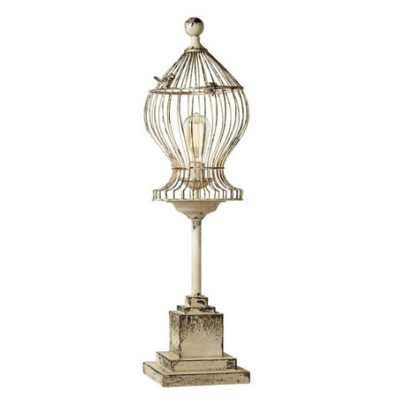 33 12 White And Brown Distressed Curved Bird Cage Table Lamp With 33 12 White And Brown Distressed Curved Bird Cage Table Lamp With Base