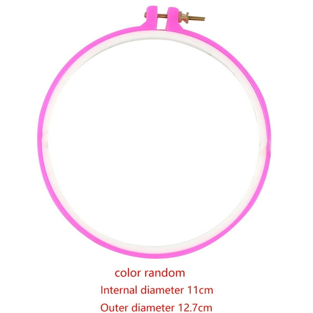 1pc Plastic Embroidery Hoop Sugar Color Embroidery Hoops Plastic Circle