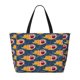 thumbnail image 2 of Fotbe Burning Rugby Balls Bolsa de Viaje para Playa - Resistente al Agua, Bolsa Tote de Gran Capacidad y Ligera con 7 Bolsillos para Mujeres y Hombres, 2 of 7