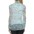 thumbnail image 5 of Sakkas Nichole summer gauze featherweight patterned versitile sheer scarf wrap - 1-Aqua - One Size Regular, 5 of 5