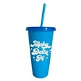 thumbnail image 6 of Sorority Shop Gamma Phi Beta Glitter Color Changing Cups, 4-Pack Reusable Cups with Lids and Straws, 6 of 6
