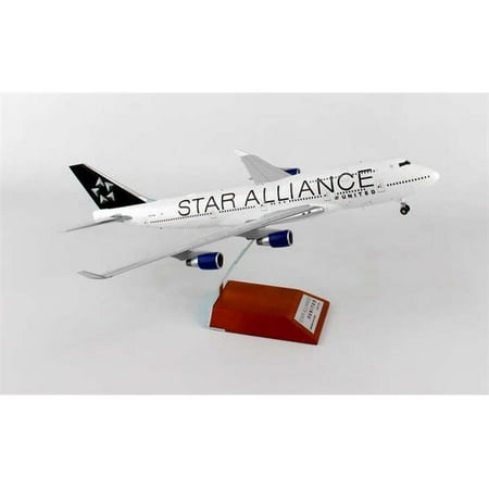 - JC Wings JC2UAL408 United 747 - 400 1 by 200 Star Alliance Reg N121UA with Stand