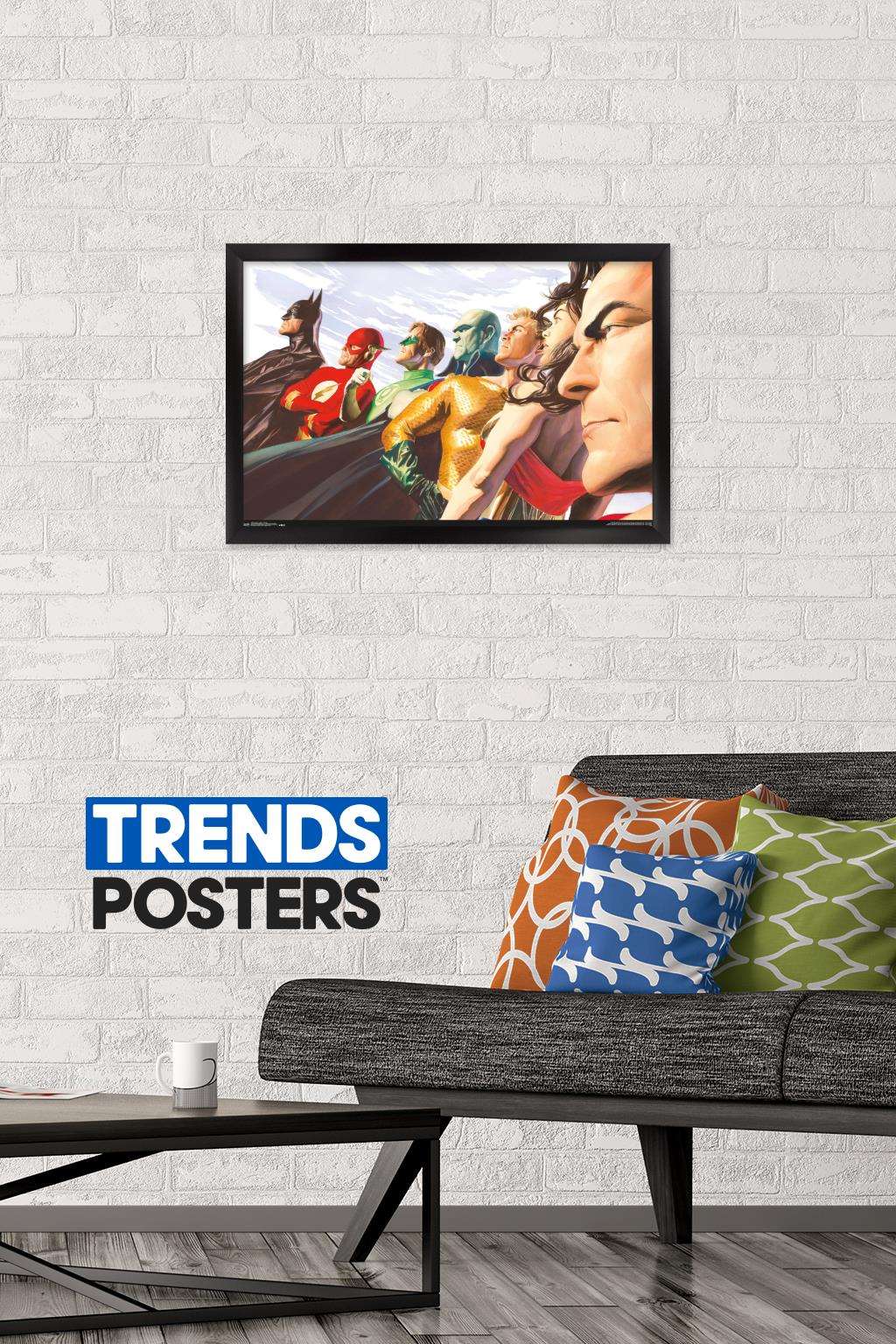 DC Comics - Justice League - Alex Ross - Portrait Wall Poster, 14.725" x 22.375", Framed