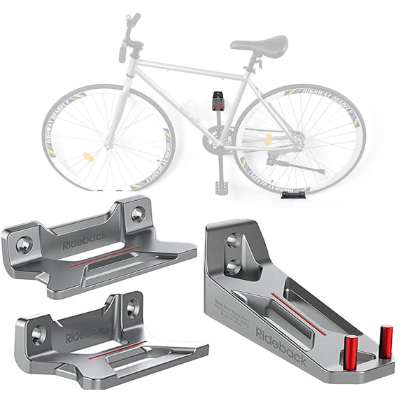 Heavy Aluminum Bike Wall Mount Rack, 110 LBS Capacity, Vertical Garage Storage (Silvery)