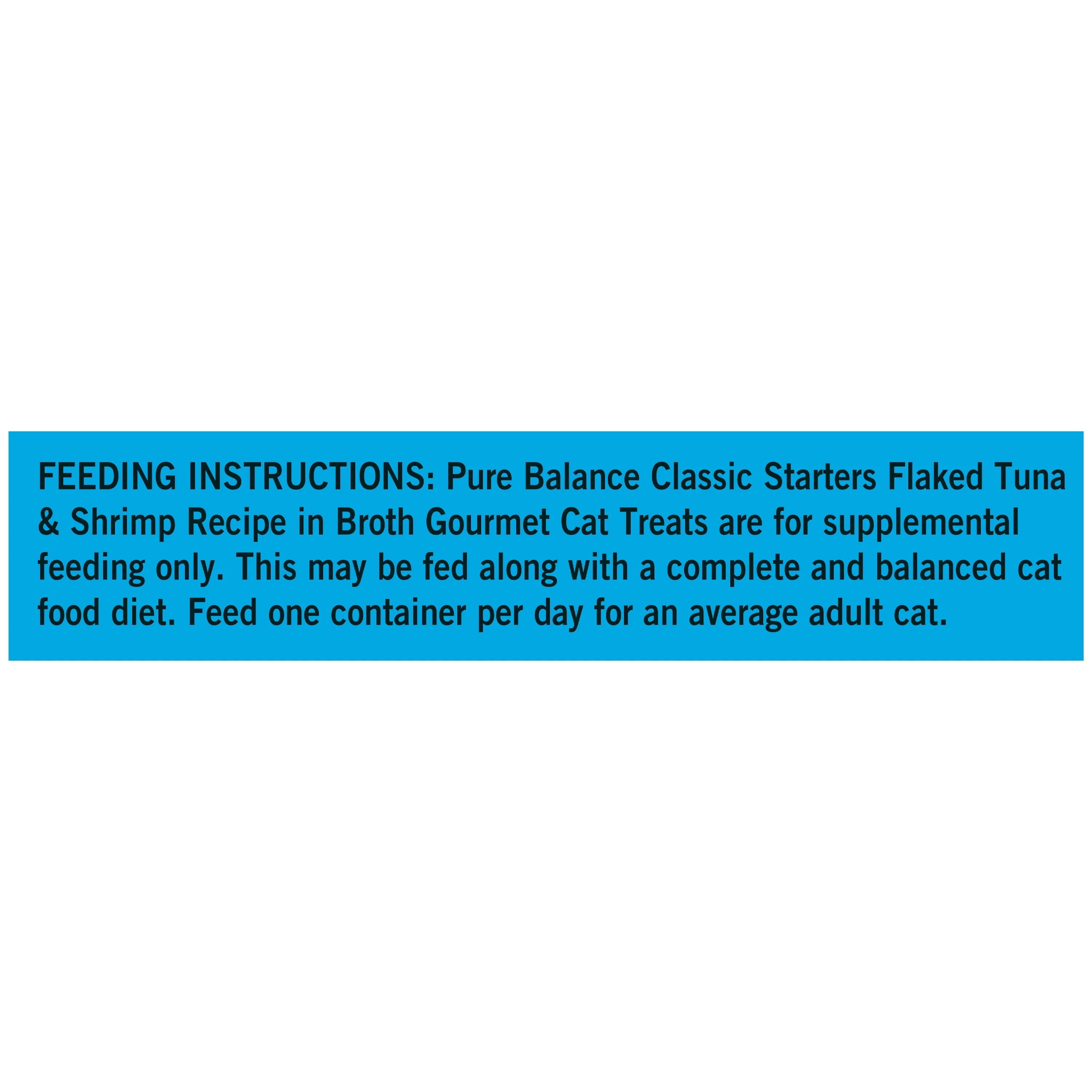 (4 pack) Pure Balance Classic Starters Flaked Tuna & Shrimp Recipe in Broth, 1.4 oz