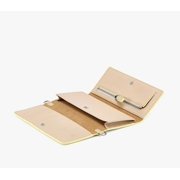 MCM Women's Leather Visetos Monogram Folio Handbag, Beige
