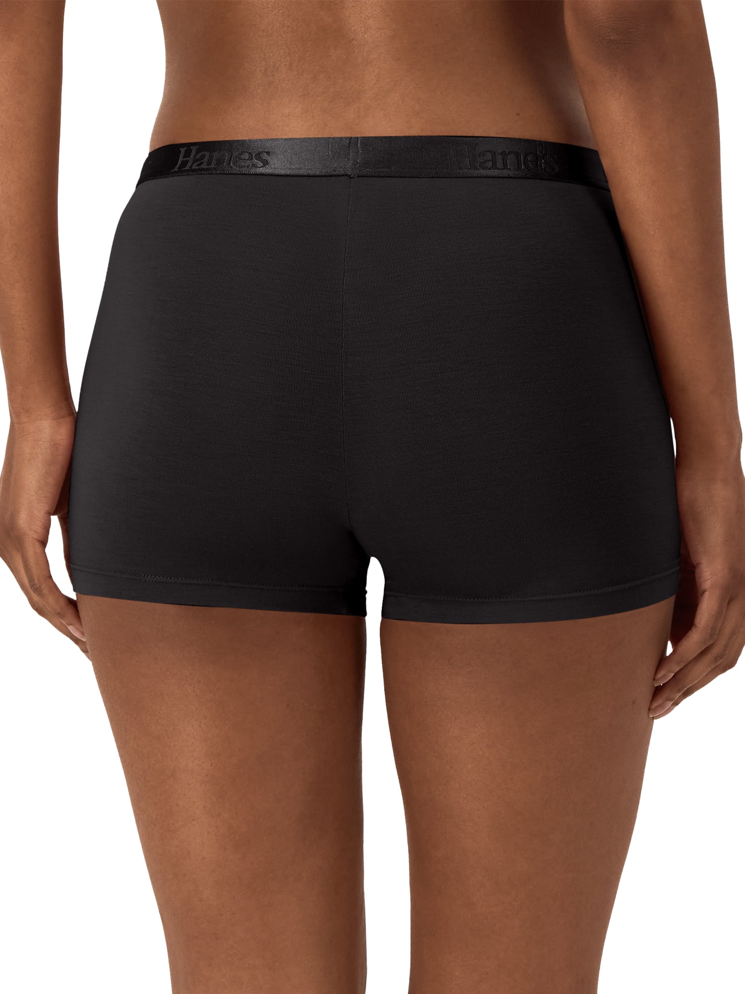 Hanes Originals Women's SuperSoft Boxer Briefs Underwear, 6-Pack, Sizes S-XXL