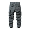 thumbnail image 4 of MKHSQHDG Male Pants Men Cargo Jogger Lightweight Tapered Hiking Pants Sport Running Sweatpants for Training 34, 4 of 4