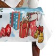thumbnail image 4 of Dark Blue Snowman Christmas Table Cloth Waterproof Tablecloths, Gifts Xmas Tree Winter Snowflake Tablecloth Dining Table Cover for Kitchen Party Tabletop Outdoor, Rectangle Tablecloth 52x70 Inch, 4 of 9