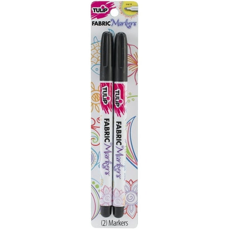 UPC: 0017754320353 | Tulip Writer Fabric Markers 2/Pkg-Black