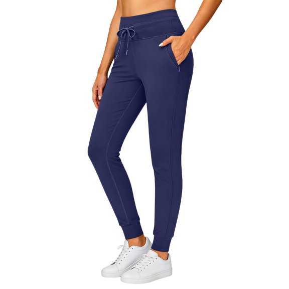 Aursykel Women's Joggers with Pockets Lightweight High Waisted Athletic Leggings Pants for Workout Yoga Running Gym