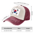 thumbnail image 3 of Korean Flag Baseball Cap Distressed Adjustable Vintage Cotton Denim Hat for Women Men, 3 of 7