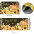 thumbnail image 2 of Fall Kitchen Mat Pumpkin Sunflower Kitchen Mats for Floor Runner Rug Set of 2 Non Slip with Rubber Backing, Plank Washable Carpet for Hallways, Sink, Laundry Room, 17x30 + 17x47 in, 2 of 6