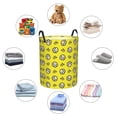 thumbnail image 4 of Honeii White Popcorn Print Laundry Hamper Basket,Baby Nursery Woven Storage Basket for Toys Bin,Pillows,Blankets,Clothes-Medium, 4 of 6