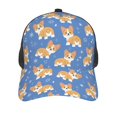 thumbnail image 3 of Lsque Corgi Printed Trucker Hat - Baseball Cap for Men Women - Breathable Mesh Side, Adjustable Fit - for Casual Wear, 3 of 7