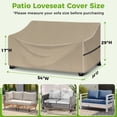 thumbnail image 4 of YEERSWAG 54"x38"x29" Patio Loveseat Cover, Waterproof Outdoor Sofa Cover for 2-Seater Sofa, Heavy Duty 420D Patio Couch Cover Windproof with Drawstring & Corner Buckles, Brown, 4 of 10
