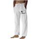 thumbnail image 2 of Puntoco Pantalones casuales largos para hombre, pantalones casuales con estampado de moda para hombre, cintura elástica con bolsillos, pantalones deportivos, 2 of 4