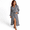 Black-Small, variant on Womens Gingham Robes Long Sleeveton Ruffle Wrap Bathrobe