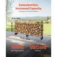 thumbnail image 3 of KFFKFF Support de Rangement Extérieur en Bois de 8,5 Pi avec Housse de Protection, Mesurant 102 X 14,2 X 46,1 Po, Garde-Bois Robuste et Housse en Oxford 600 D Résistante à l'Eau pour Foyer, Support de Rangement en Bois Intérieur/extérieur, 3 of 9