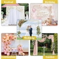 thumbnail image 2 of Gold Square 6.6 Ft Wedding Arch Backdrop Stand Metal Balloon Flower Stand Frame for Garden Decor, 2 of 9