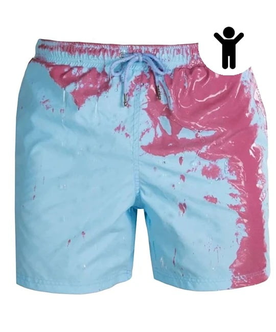 Children Color Changing Swim Trunks Quick Dry Bathing Suits Beach ...
