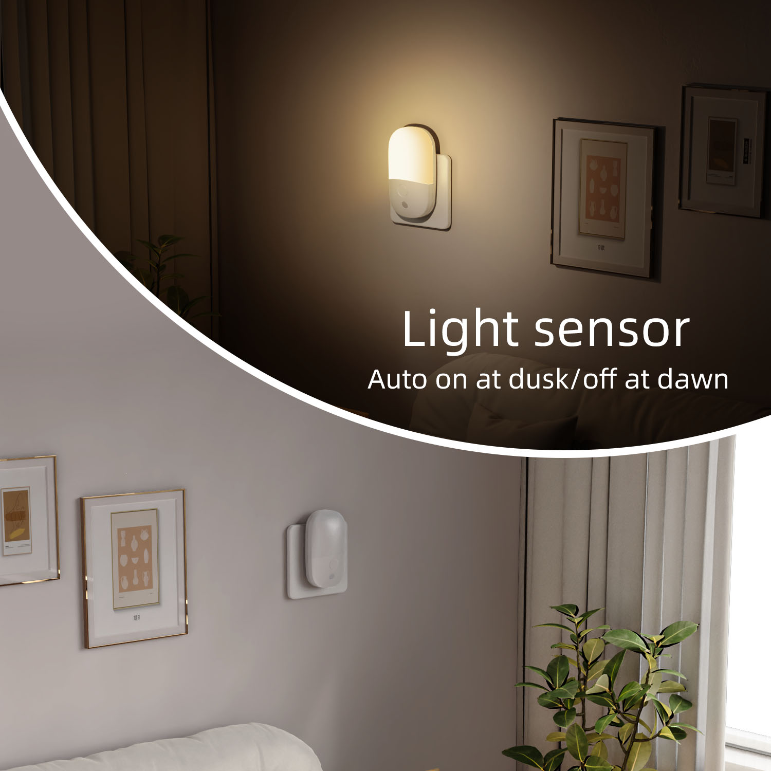 YOOVEE Plug-in Night Light with Sensor, 2-Pack photo 6
